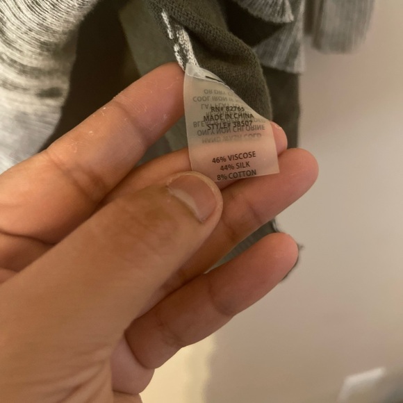 Soft Surroundings Gray/Black Washed-Out Silk Blend Tunic XS - Picture 4 of 5